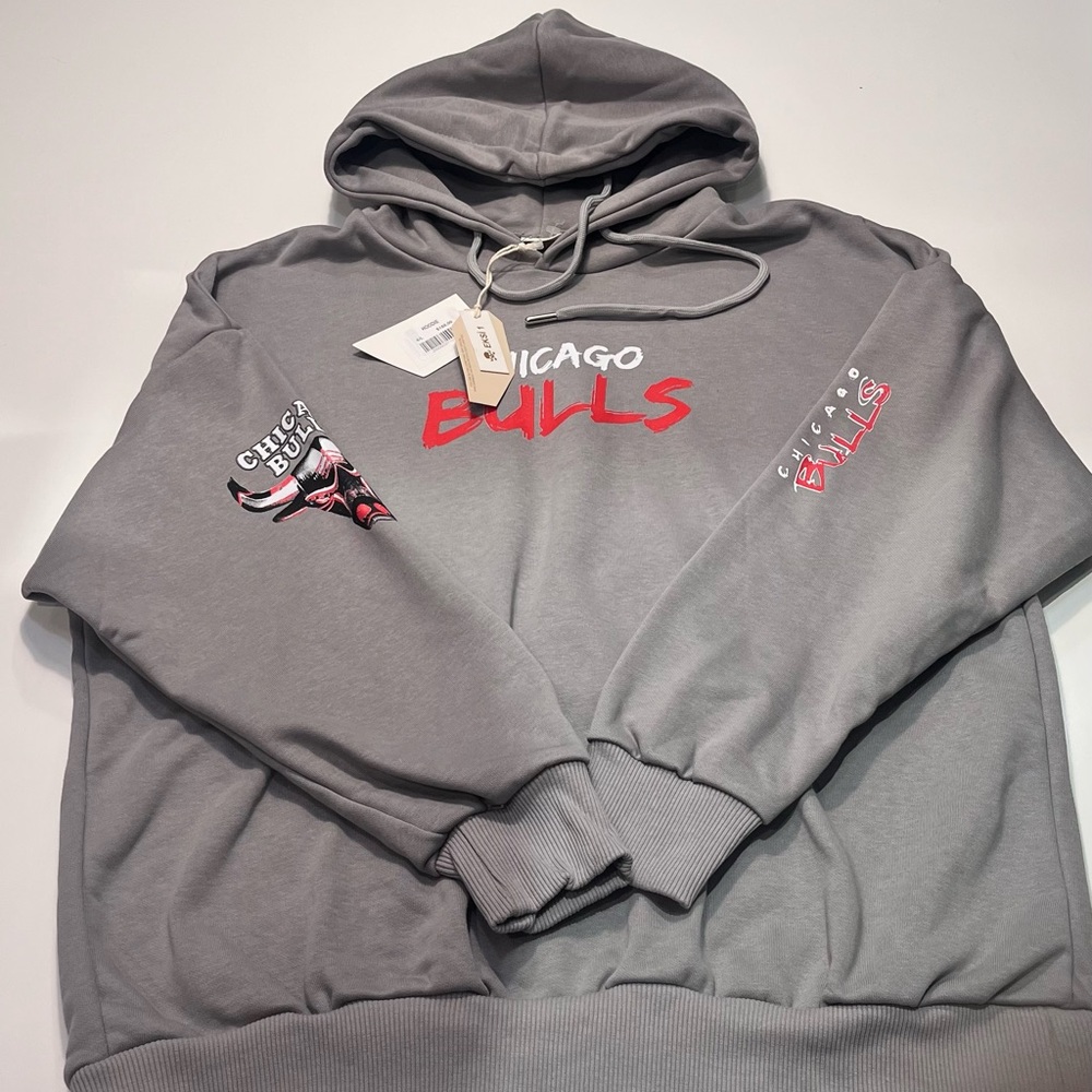EKSI 1 Chicago Bulls Gray Hoodie Size 4/L NBA National Basketball Association